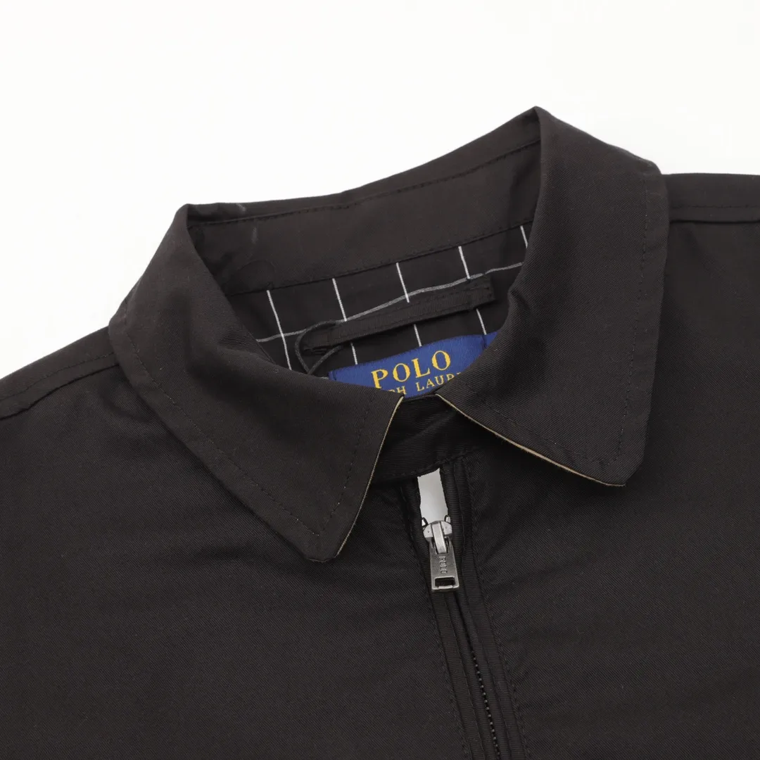 🅿️620 Ralph Lauren/Ralph Lauren R25 classic unisex old cadre zipper jacket, the same style as Yi Mengling. Item number: RL12168. Recommended by many fashion bloggers. The Harrington jacket's lapel zipper windproof design perfectly blends casual style and street trend elements, making it very suitable for neutral wear. The fabric texture of the jacket is excellent and comfortable to wear. It is a very versatile and trendy jacket. Original development, 100% pure cotton fabric, exquisite embroidery, evergreen style for all seasons, feel free to buy it, retro will never go out of style!  Size: S-XL